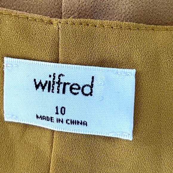 Wilfred Mustard Yellow Dress Sz 10 - Picture 3 of 8